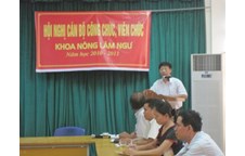 Khoa Nông Lâm ngư tổ chức thành công Hội nghị Cán bộ công chức, viên chức